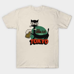 Vintage Shiba Cat Bar Tokyo T-Shirt